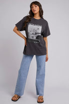 ALL ABOUT EVE | ROAMING TEE WASHED BLACK | Bohemian Love Runway