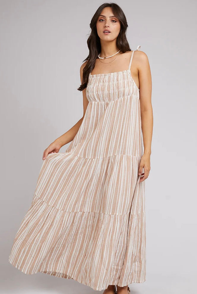 ALL ABOUT EVE | GROUNDED MAXI DRESS TAN | Bohemian Love Runway