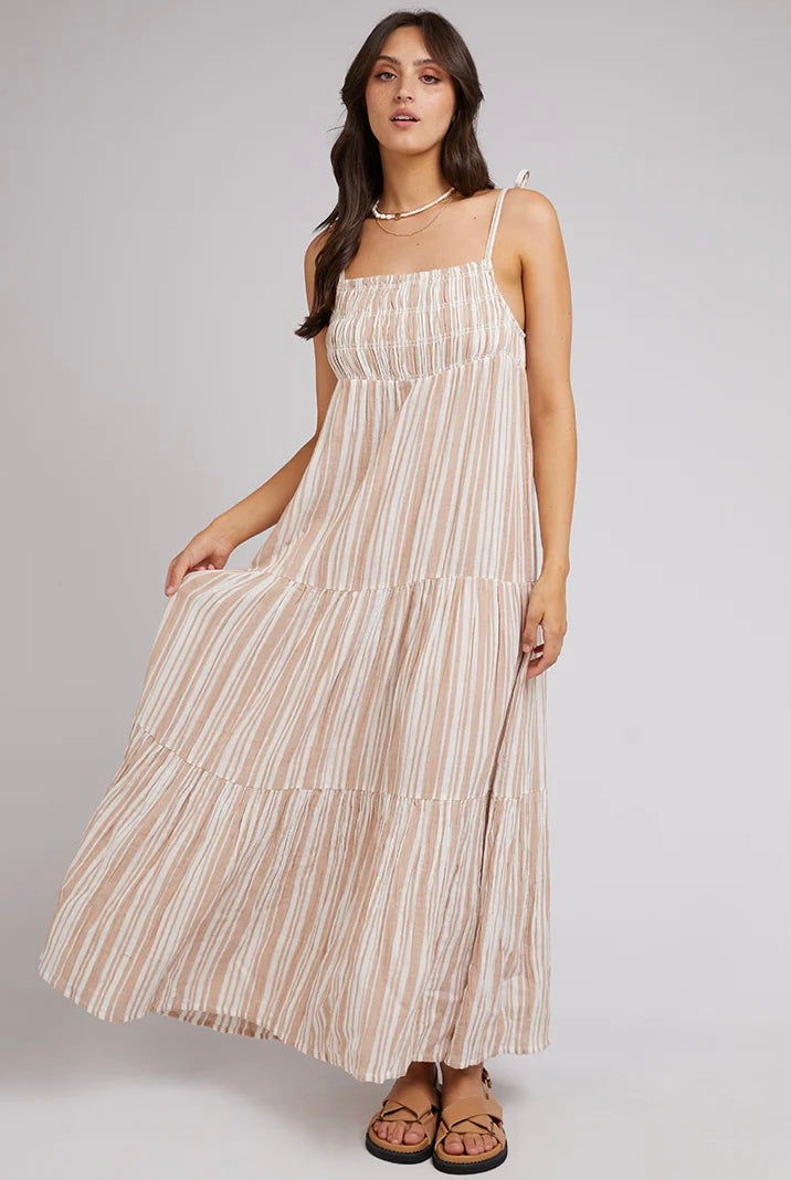 ALL ABOUT EVE | GROUNDED MAXI DRESS TAN | Bohemian Love Runway