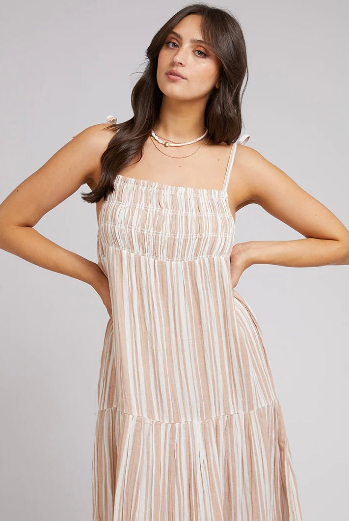 ALL ABOUT EVE | GROUNDED MAXI DRESS TAN | Bohemian Love Runway