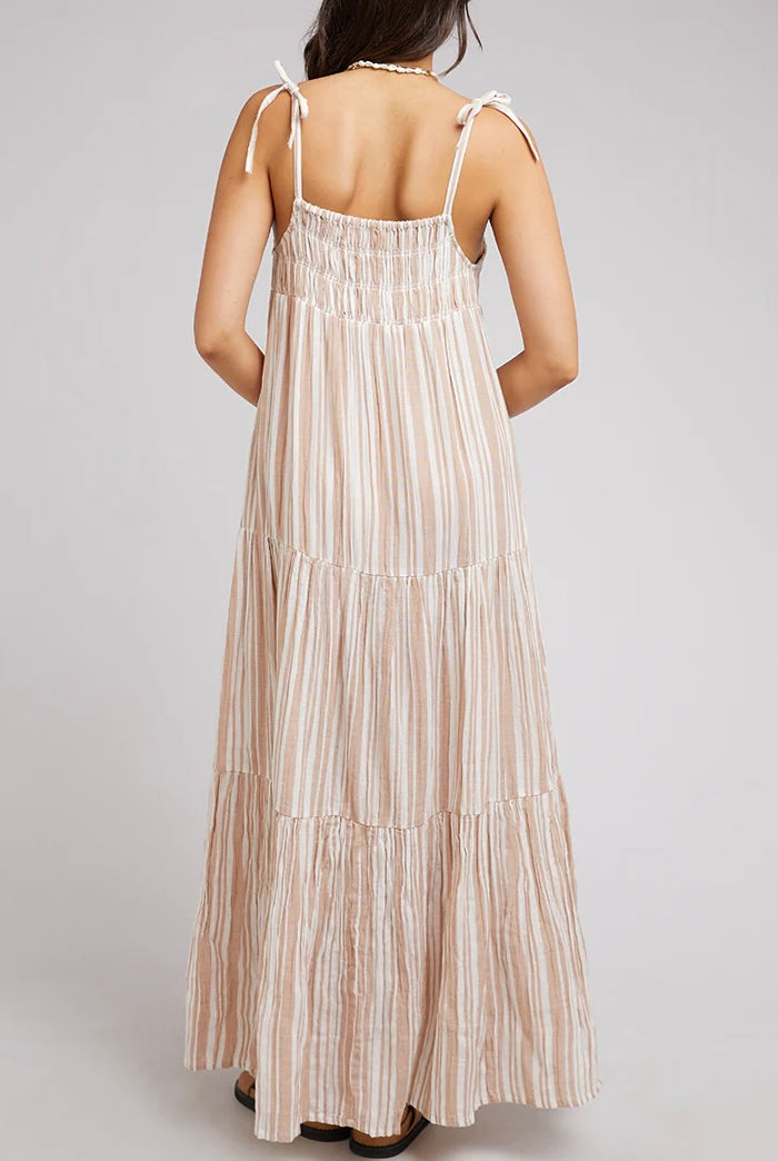 ALL ABOUT EVE | GROUNDED MAXI DRESS TAN | Bohemian Love Runway