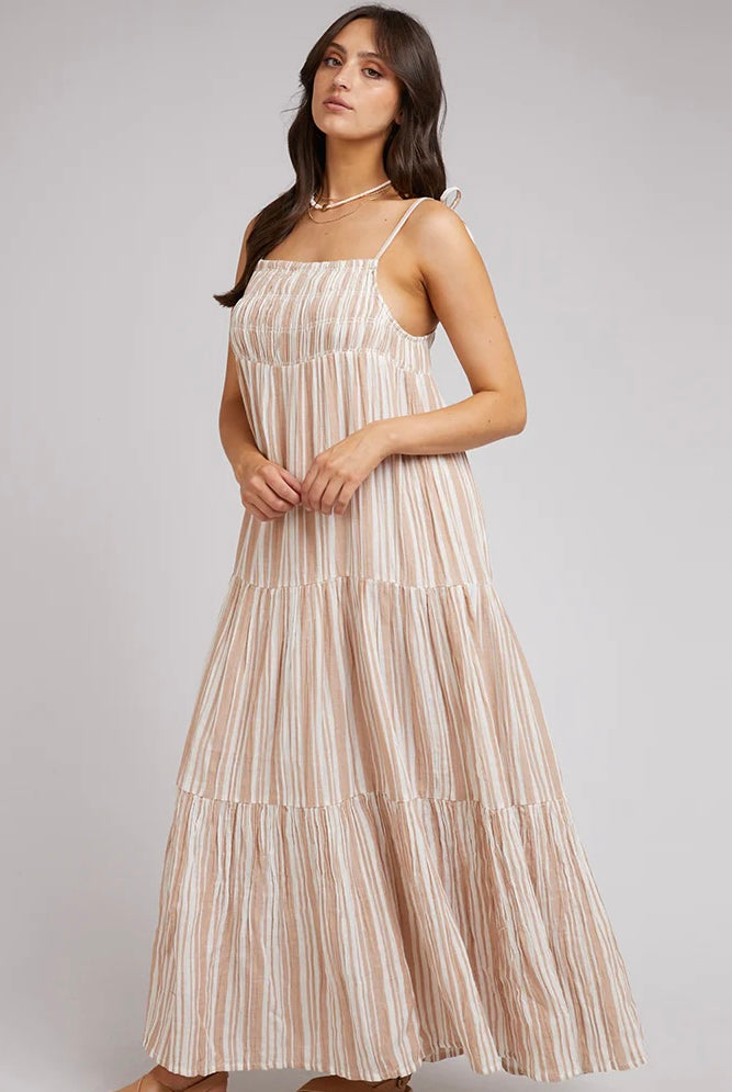 ALL ABOUT EVE | GROUNDED MAXI DRESS TAN | Bohemian Love Runway