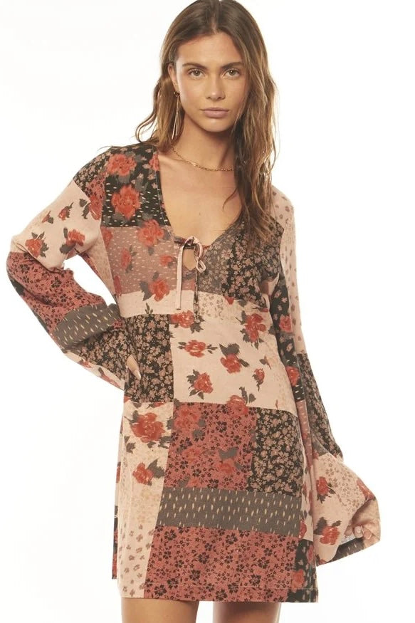 AMUSE SOCIETY | NEW HAVEN LS WOVEN DRESS | Bohemian Love Runway