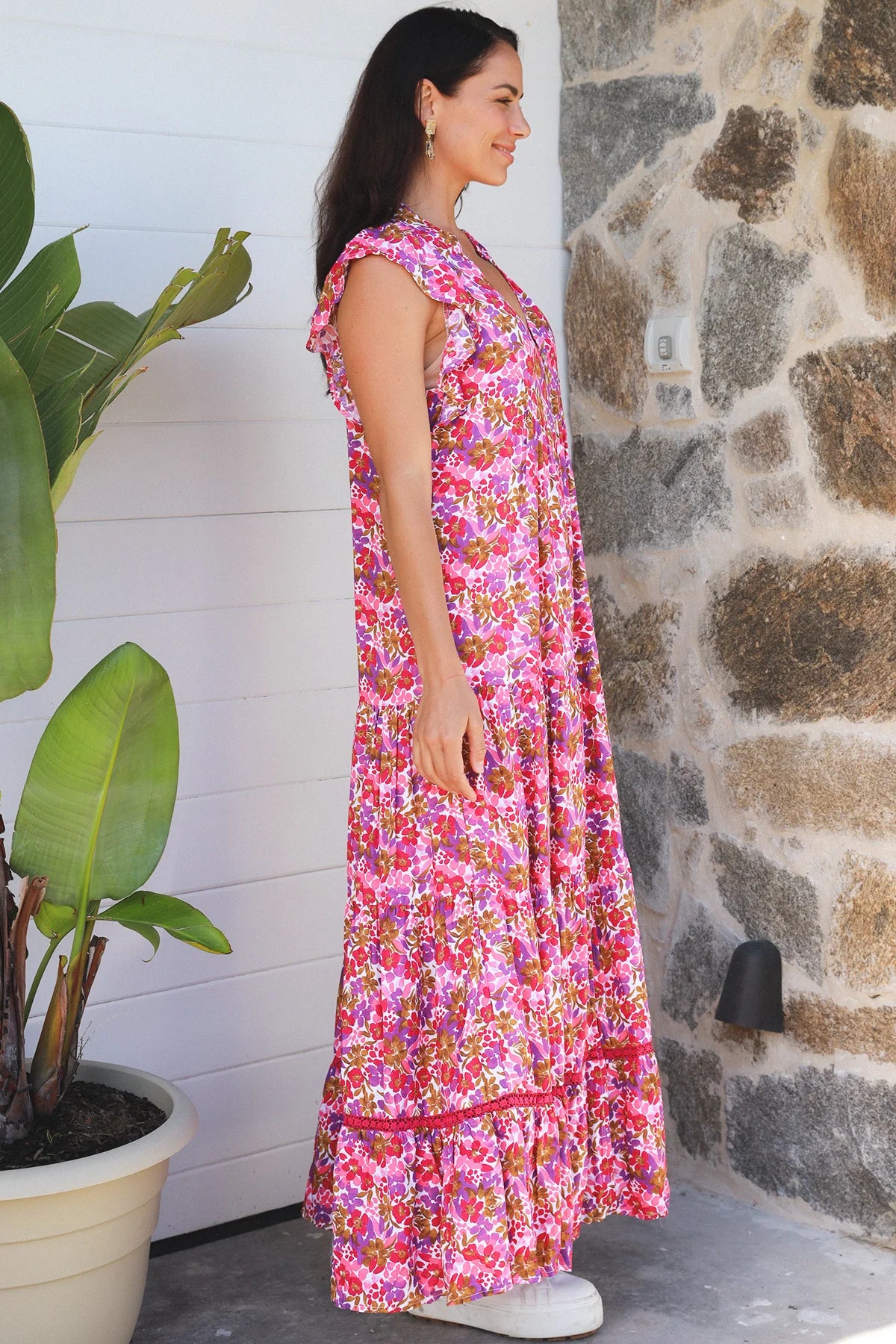 DREAMCATCHER | EMILY V-NECK MAXI DRESS | Bohemian Love Runway