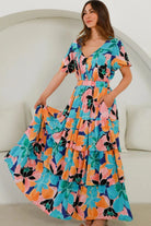 AVA & MIA | RIVER V-NECK MAXI DRESS | Bohemian Love Runway