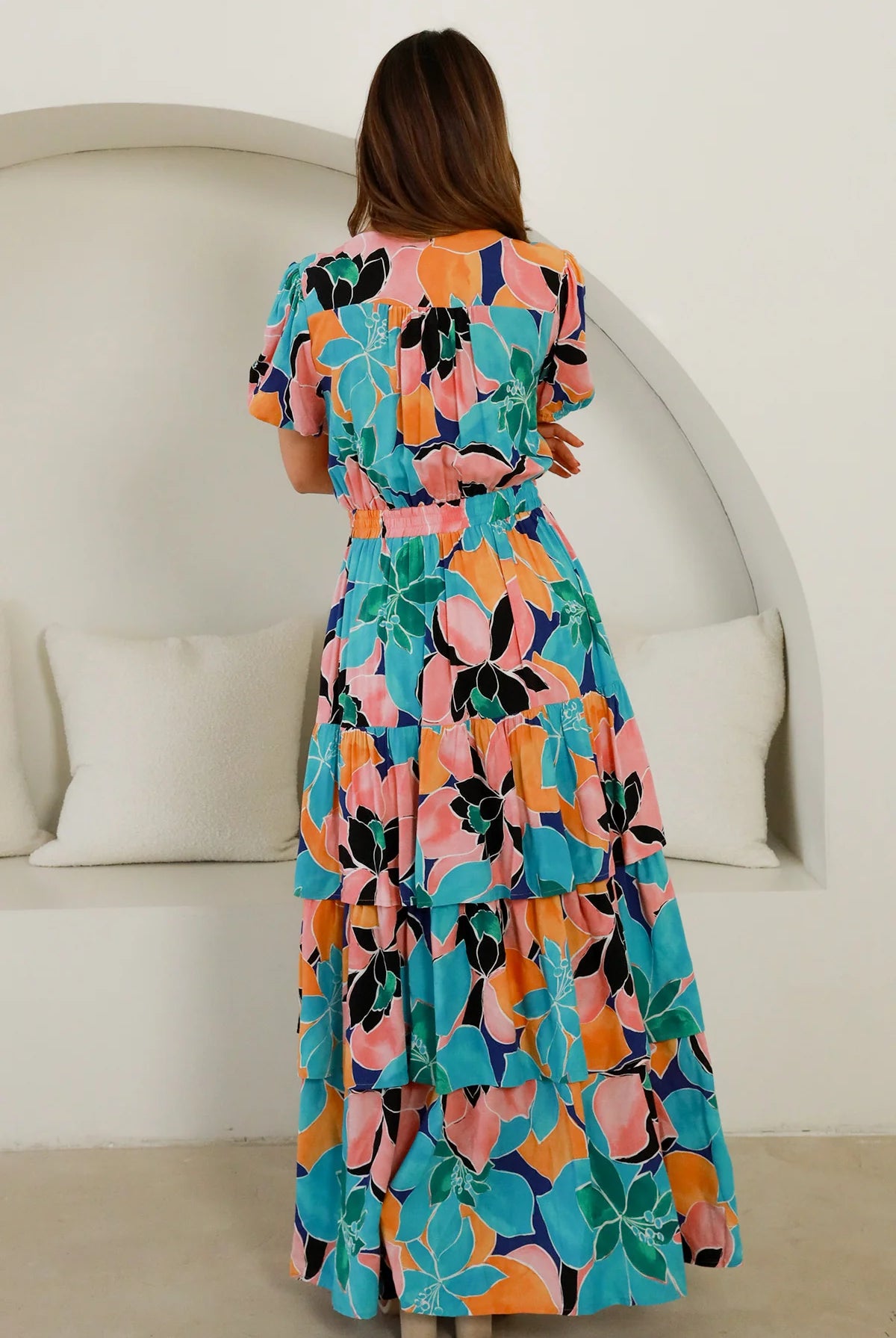 AVA & MIA | RIVER V-NECK MAXI DRESS | Bohemian Love Runway