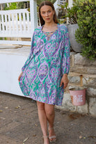AVA & MIA | MONTEGO SMOCK MINI DRESS RAYON | Bohemian Love Runway
