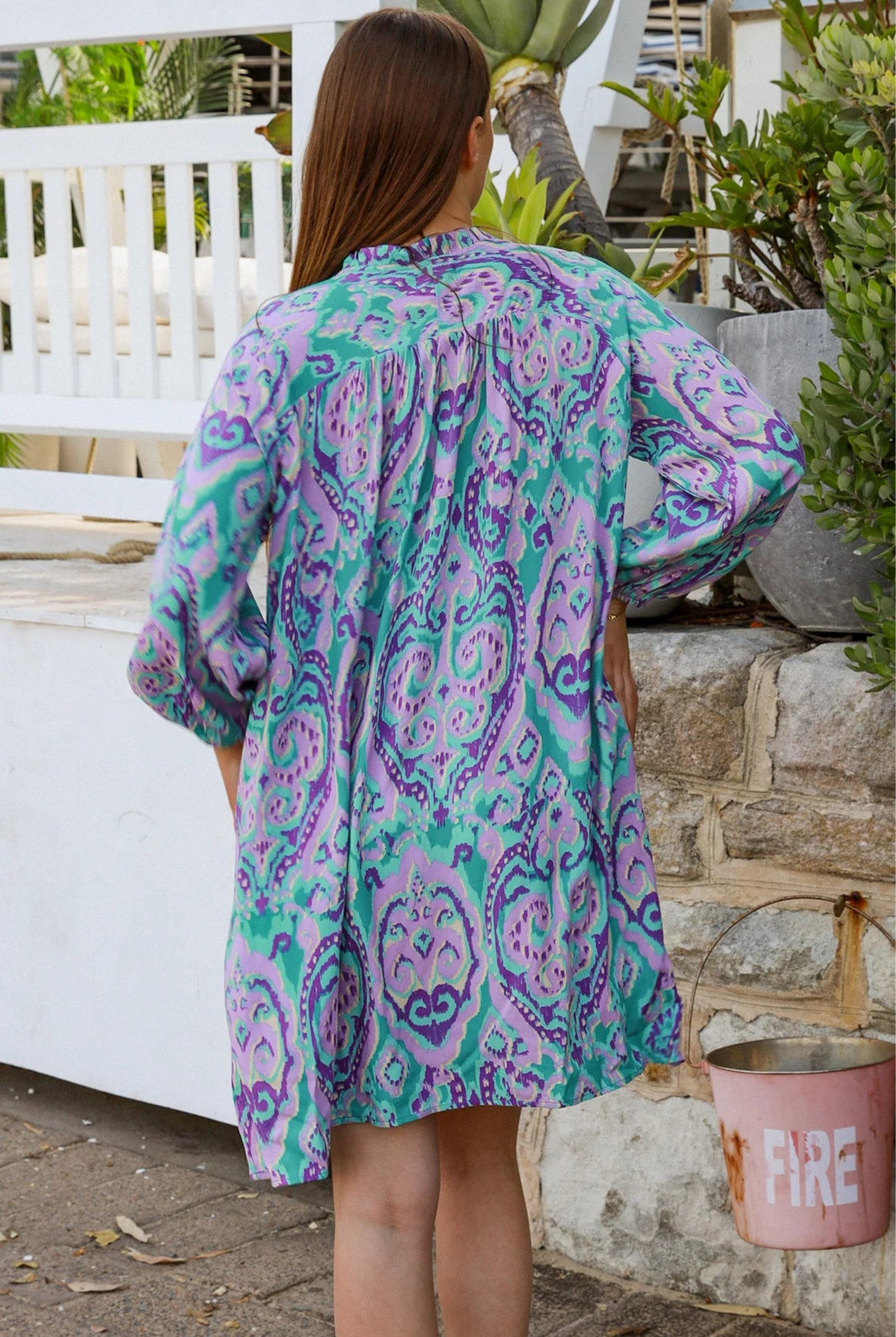 AVA & MIA | MONTEGO SMOCK MINI DRESS RAYON | Bohemian Love Runway