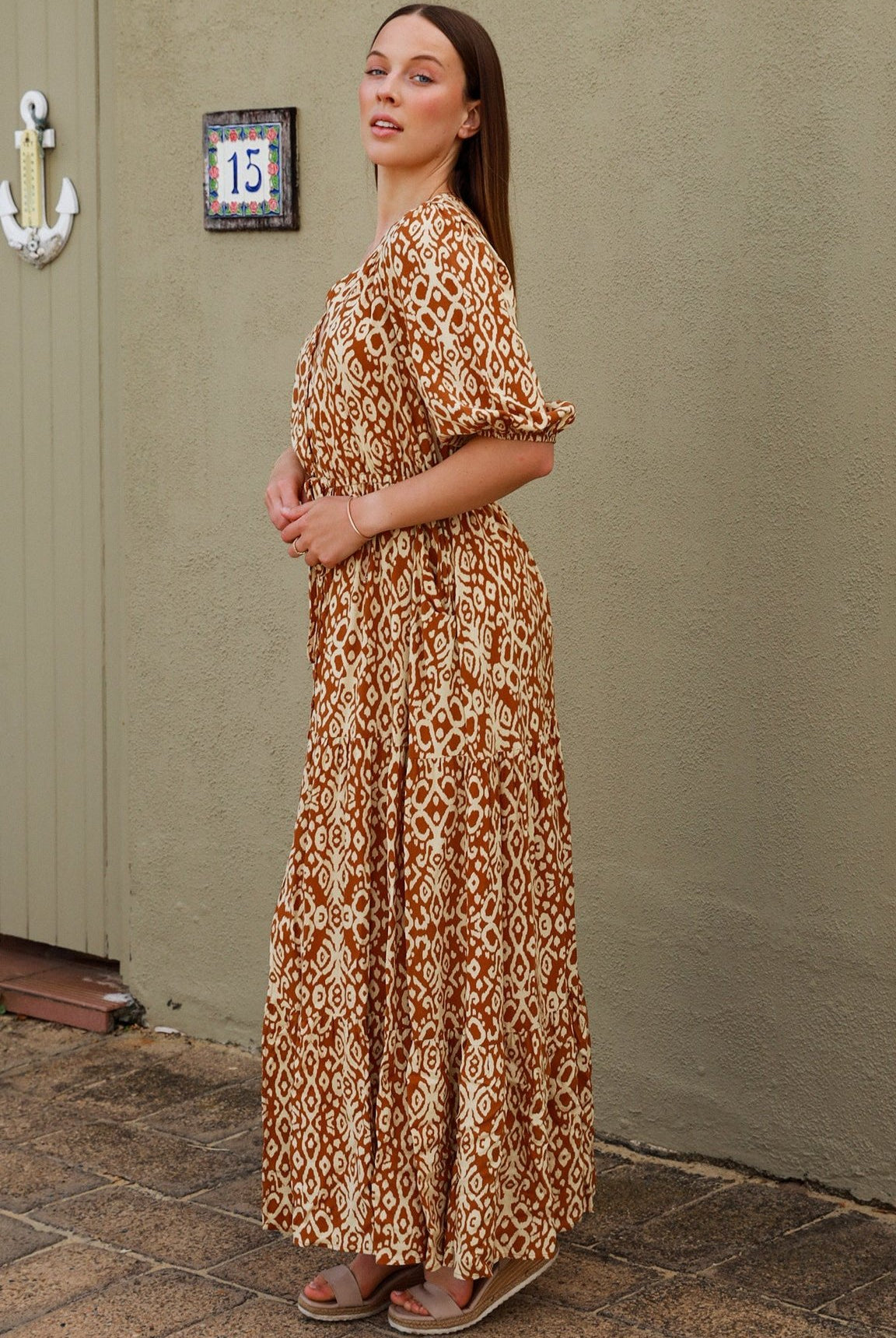AVA & MIA | KATE HALF SLEEVE MAXI DRESS | Bohemian Love Runway
