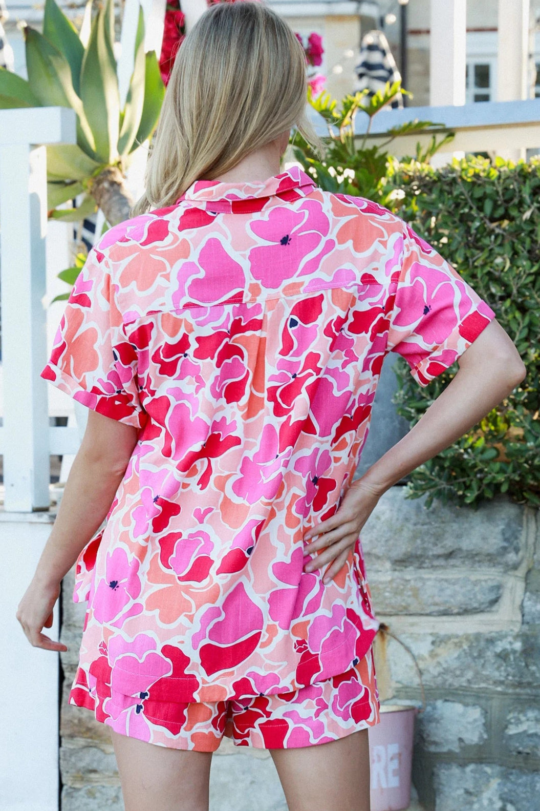 AVA & MIA | TEGAN SHORTS + SHIRT SET LINEN/RAYON | Bohemian Love Runway