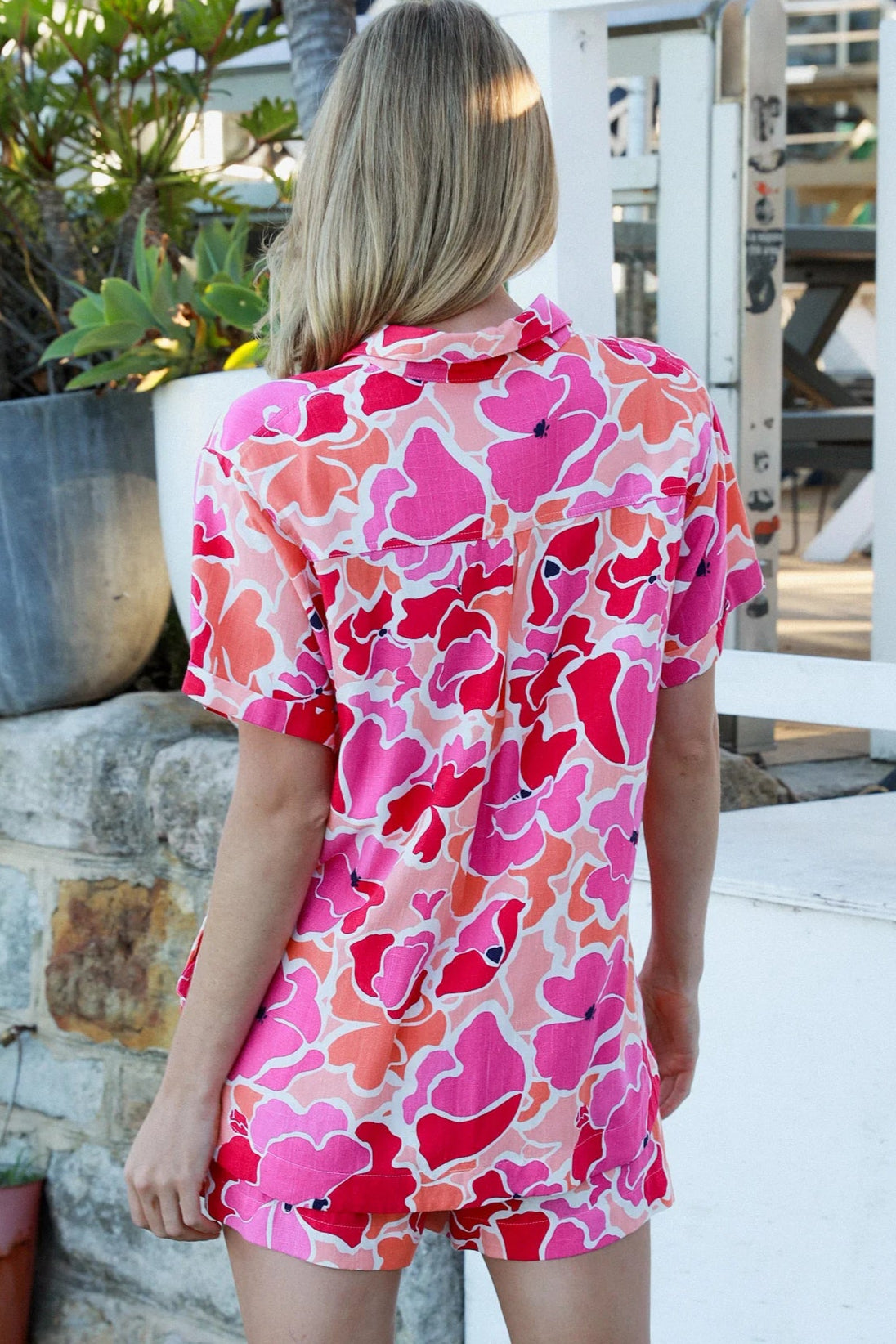 AVA & MIA | TEGAN SHORTS + SHIRT SET LINEN/RAYON | Bohemian Love Runway