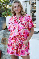 AVA & MIA | TEGAN SHORTS + SHIRT SET LINEN/RAYON | Bohemian Love Runway