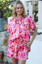 AVA & MIA | TEGAN SHORTS + SHIRT SET LINEN/RAYON | Bohemian Love Runway