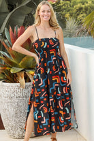 AVA&MIA | ARABELLA MIDI DRESS LINEN/RAYON | Bohemian Love Runway