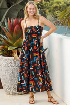 AVA&MIA | ARABELLA MIDI DRESS LINEN/RAYON | Bohemian Love Runway