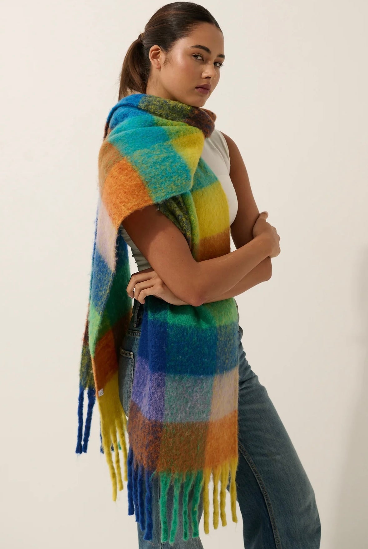 ANGELS WHISPER | MAHA FLUFFY TASSEL SCARF | Bohemian Love Runway