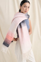 ANGELS WHISPER | YURA GRADIENT FLUFFY SCARF PINK | Bohemian Love Runway