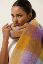 ANGELS WHISPER | CAITYLYN MULTI CHECK FLUFFY SCARF | Bohemian Love Runway