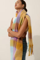 ANGELS WHISPER | CAITYLYN MULTI CHECK FLUFFY SCARF | Bohemian Love Runway