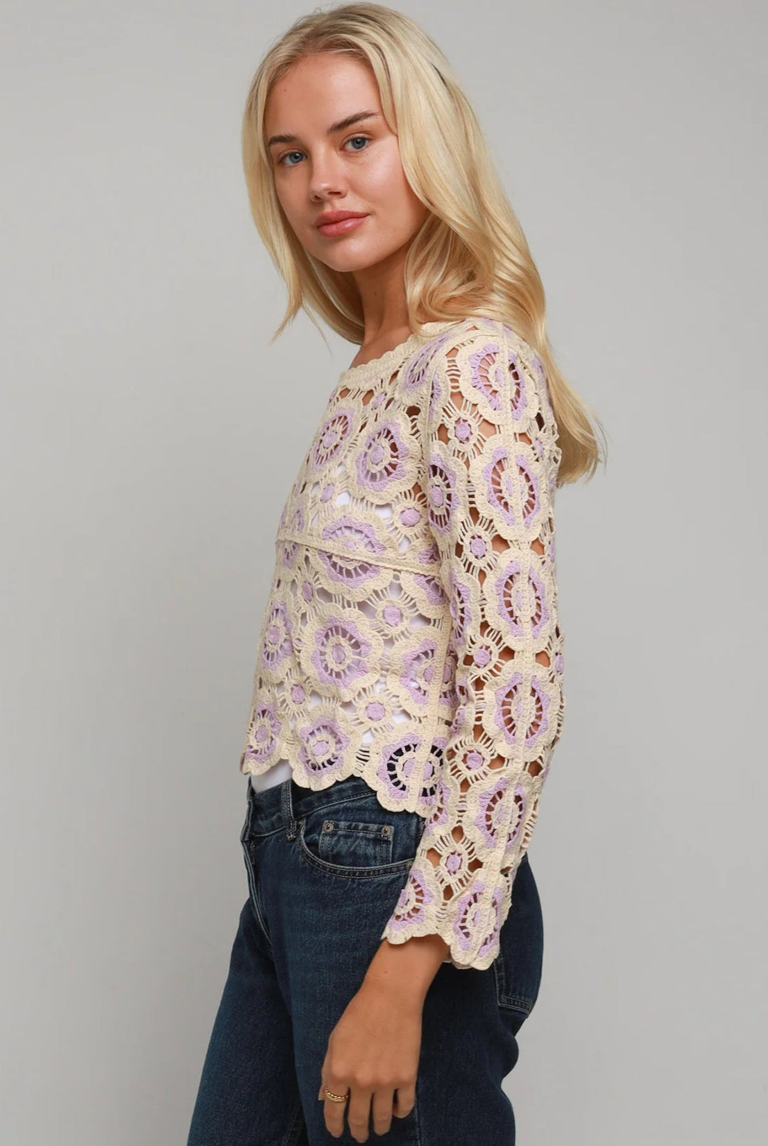 WILLOW | FERNANDA CROCHET LONG SLEEVE TOP | Bohemian Love Runway