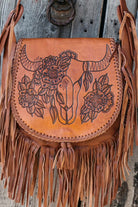 SHOE SHU | BUFFALO + FRINGE SADDLE BAG VINTAGE TAN | Bohemian Love Runway