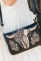 SHOE SHU | BUFFALO ZIP ROUND WALLET BAG VINTAGE BLACK | Bohemian Love Runway