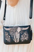 SHOE SHU | BUFFALO ZIP ROUND WALLET BAG VINTAGE BLACK | Bohemian Love Runway