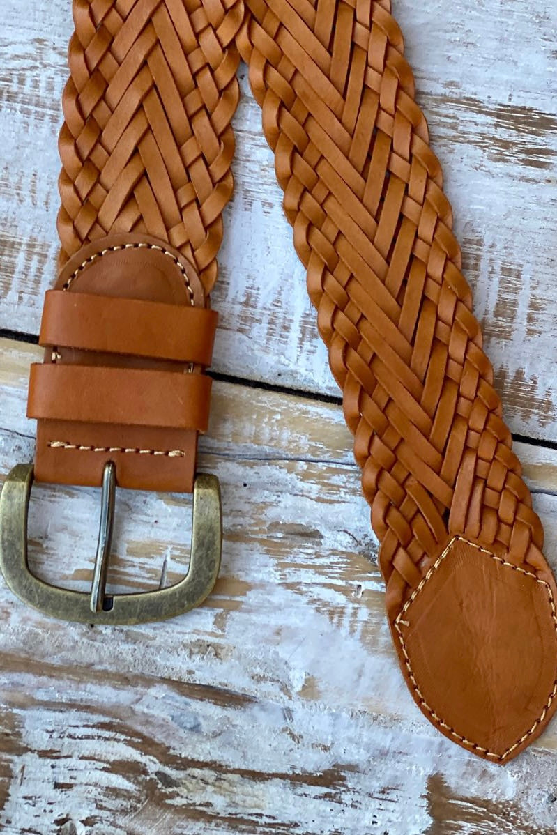 SHOE SHU | BOHO LEATHER BELT TAN | Bohemian Love Runway