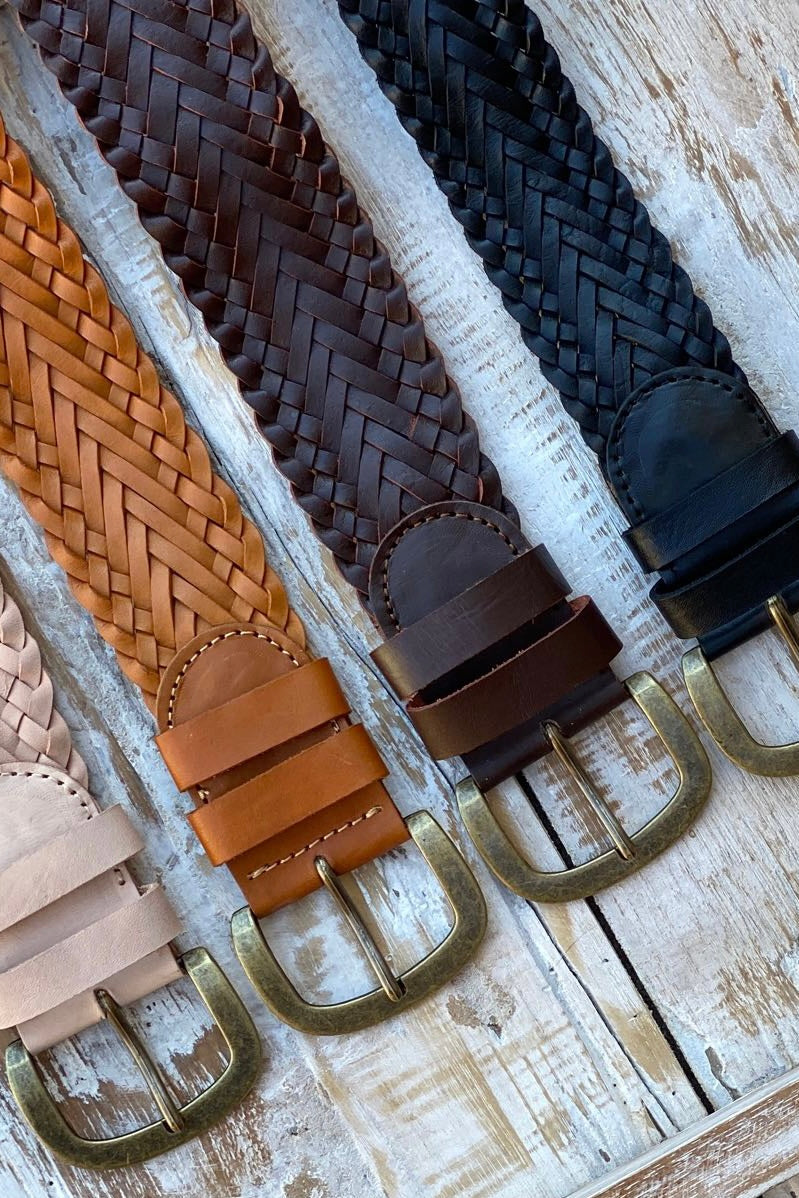 SHOE SHU | BOHO LEATHER BELT TAN | Bohemian Love Runway