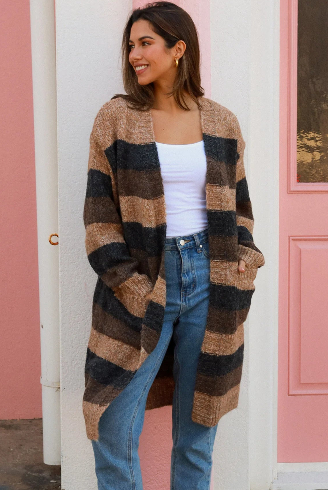 CHARLOTTE THE LABEL | HARLOW KNIT CARDIGAN CHOCOLATE | Bohemian Love Runway