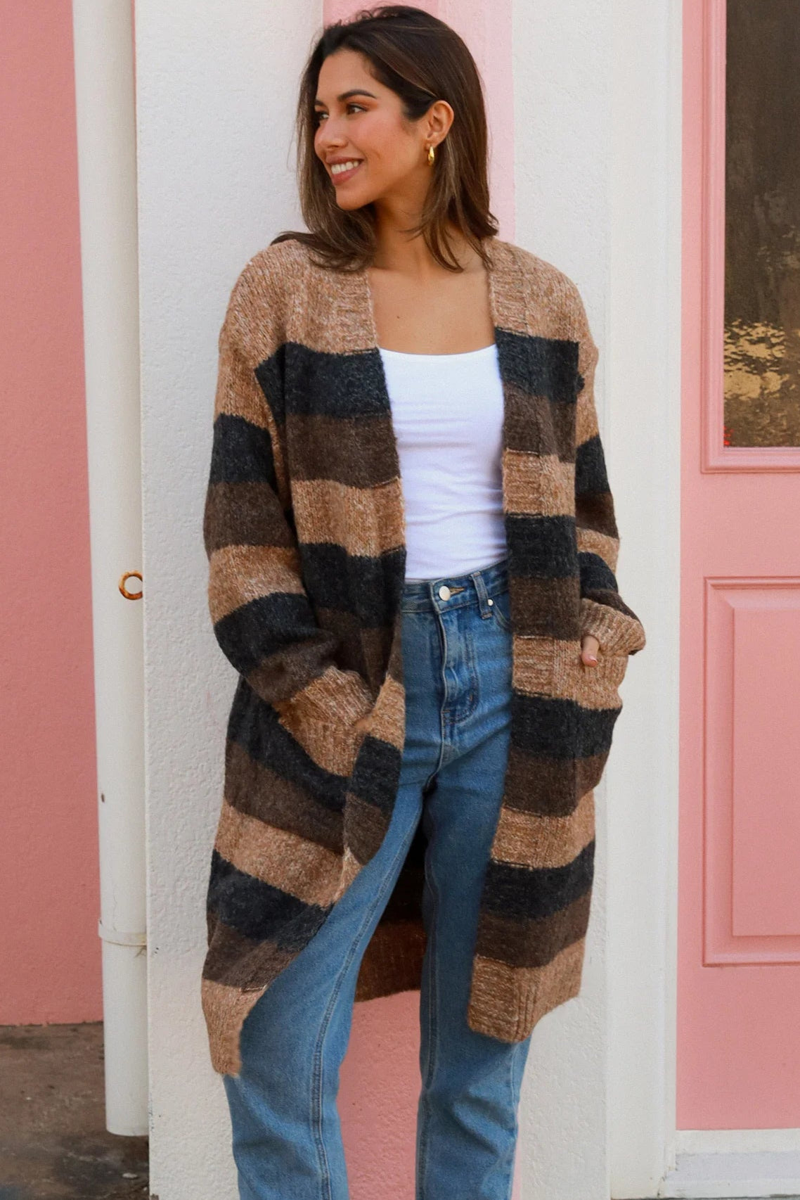 CHARLOTTE THE LABEL | HARLOW KNIT CARDIGAN CHOCOLATE | Bohemian Love Runway