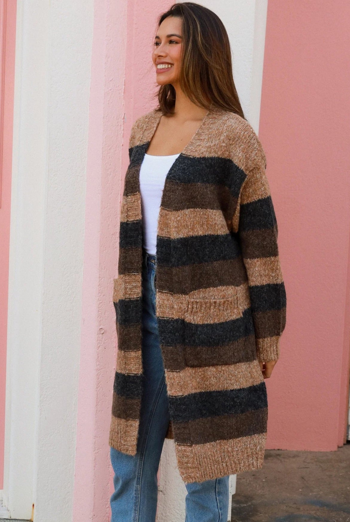CHARLOTTE THE LABEL | HARLOW KNIT CARDIGAN CHOCOLATE | Bohemian Love Runway