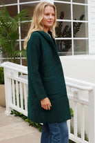 CHARLOTTE THE LABEL | WEEKEND HOODIE KNIT JACKET EMERALD | Bohemian Love Runway