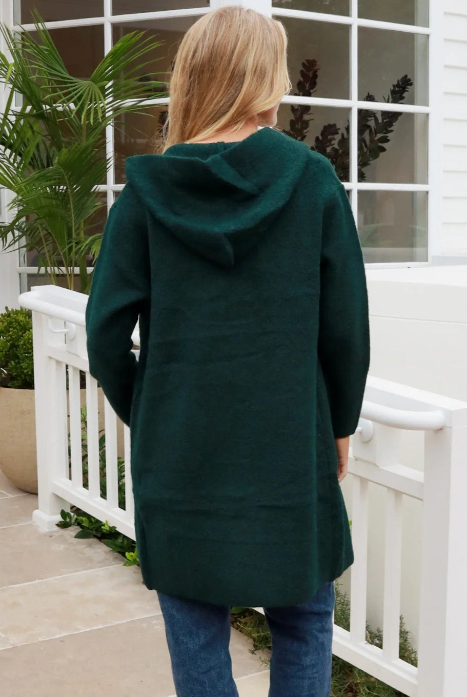 CHARLOTTE THE LABEL | WEEKEND HOODIE KNIT JACKET EMERALD | Bohemian Love Runway