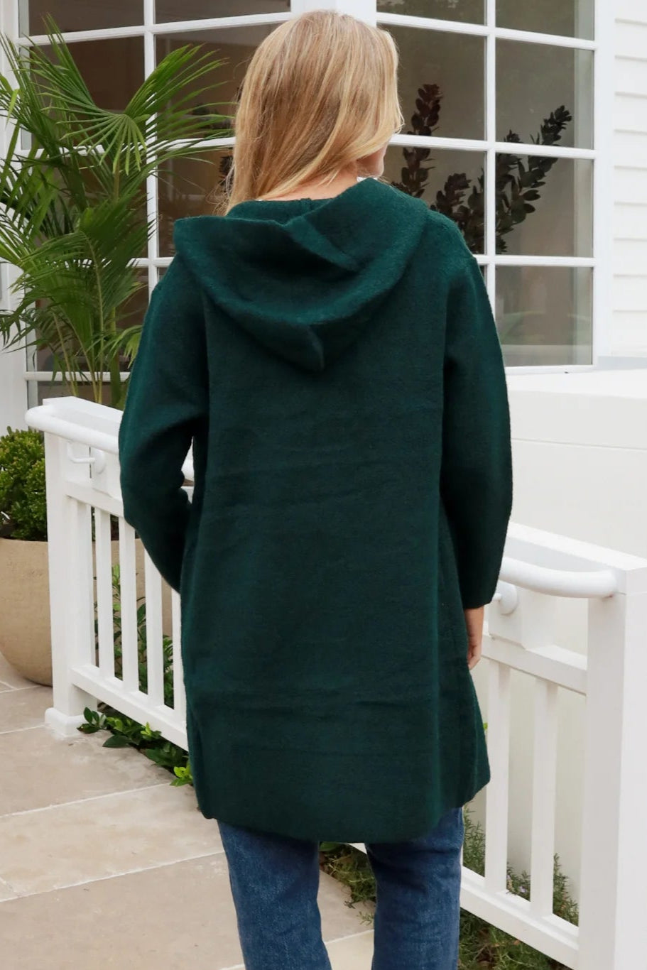 CHARLOTTE THE LABEL | WEEKEND HOODIE KNIT JACKET EMERALD | Bohemian Love Runway