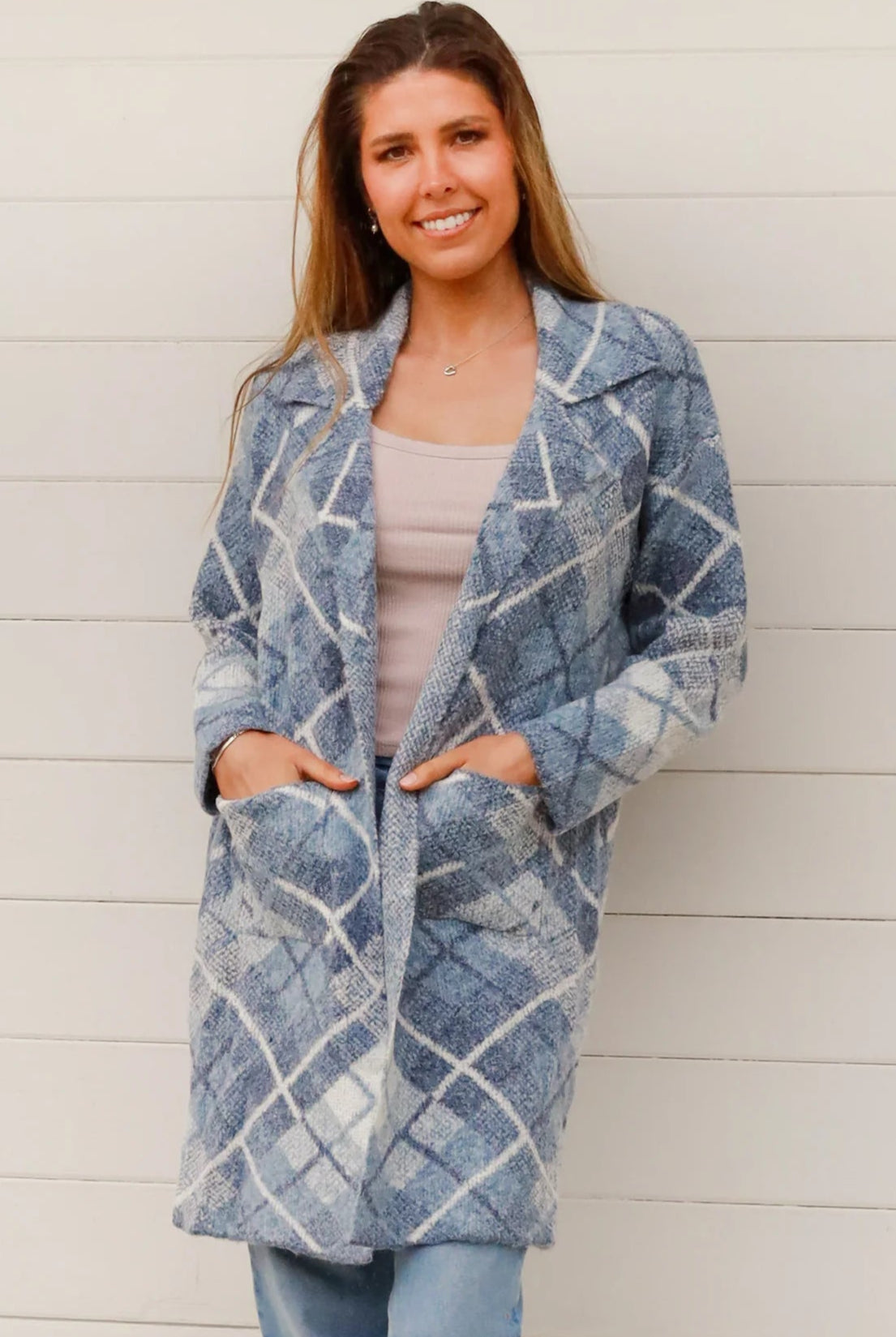 CHARLOTTE THE LABEL | DIONE KNIT JACKET BLUE | Bohemian Love Runway