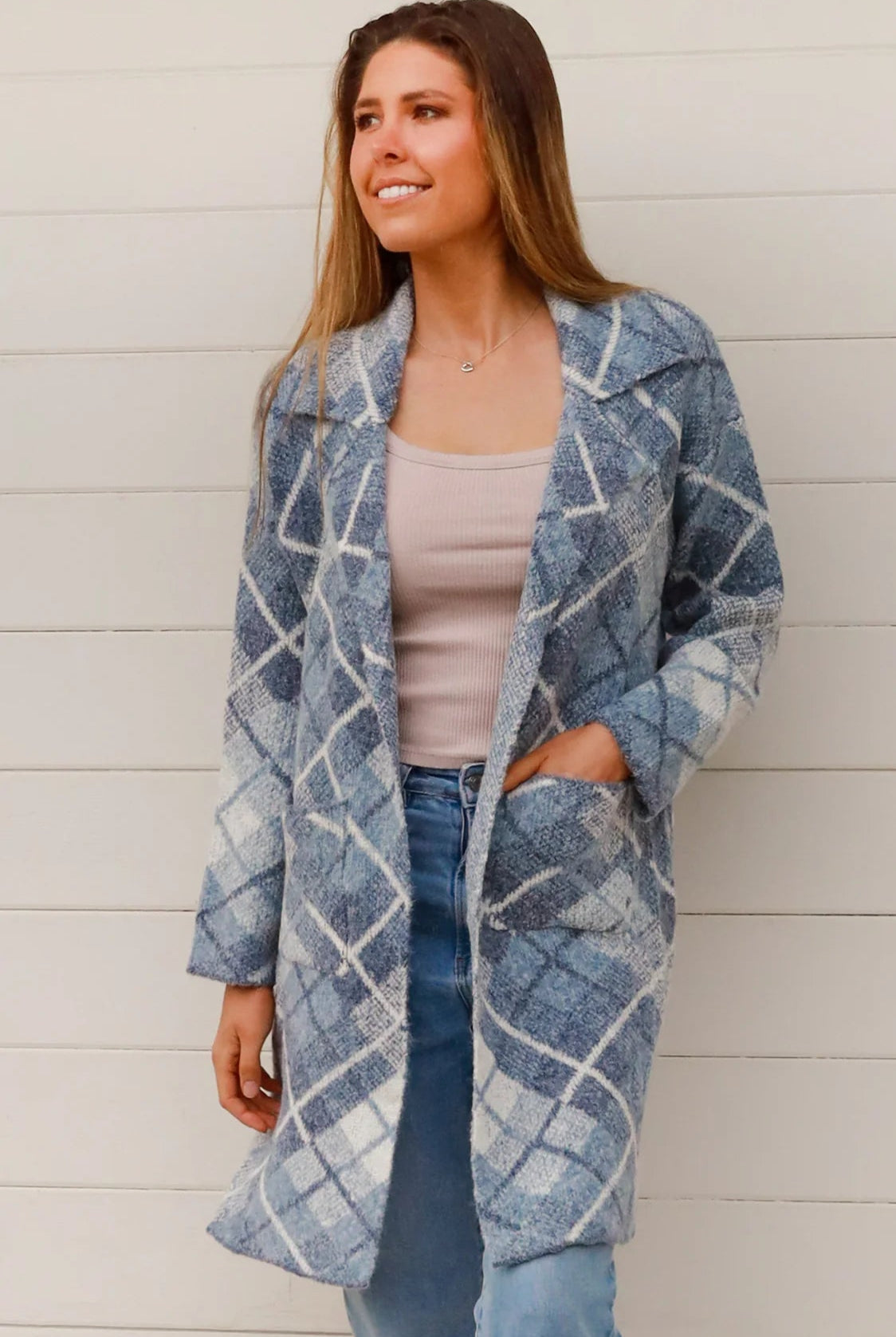 CHARLOTTE THE LABEL | DIONE KNIT JACKET BLUE | Bohemian Love Runway