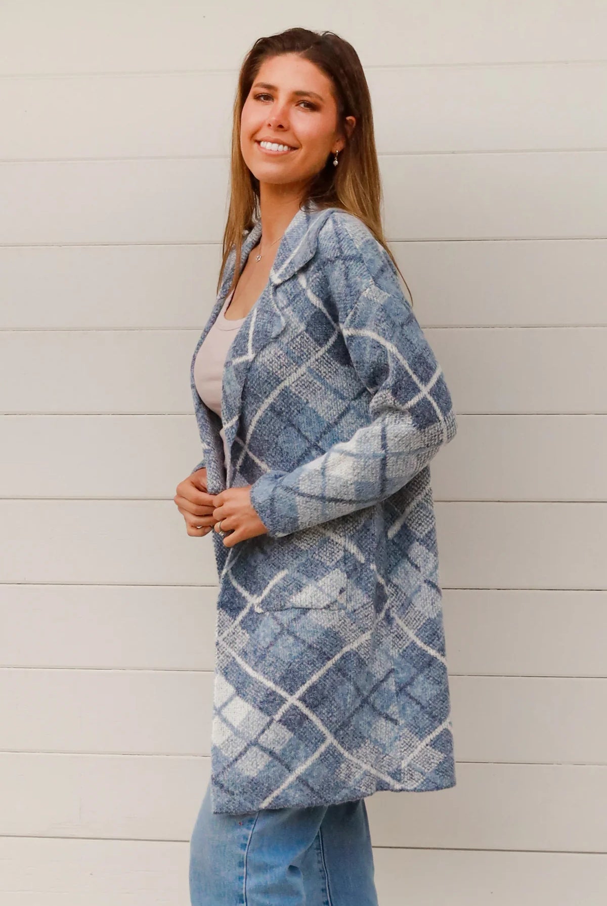 CHARLOTTE THE LABEL | DIONE KNIT JACKET BLUE | Bohemian Love Runway