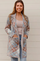 CHARLOTTE THE LABEL | DIONE KNIT JACKET TAN + BLUE | Bohemian Love Runway
