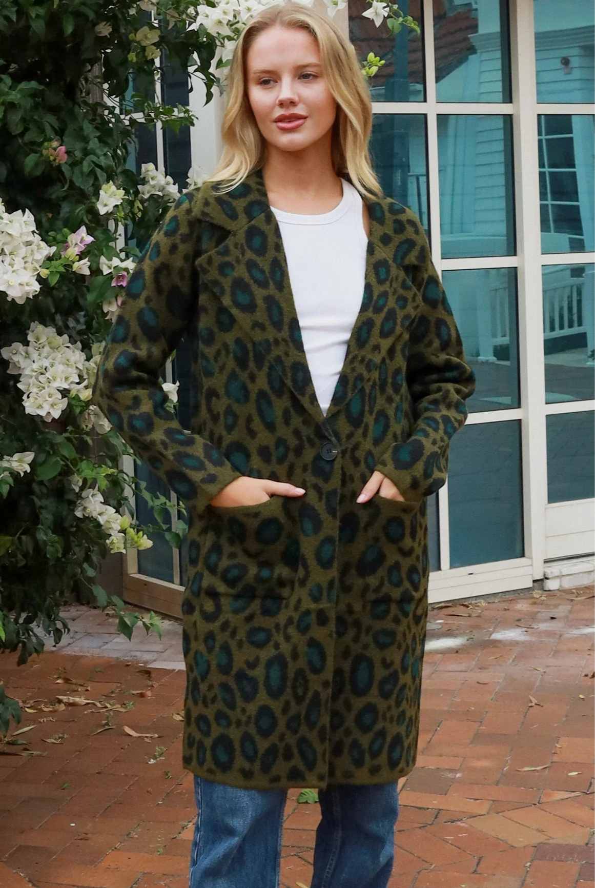 CHARLOTTE THE LABEL | SABA ANIMAL PRINT LONGLINE POCKET CARDIGAN JACKET | Bohemian Love Runway