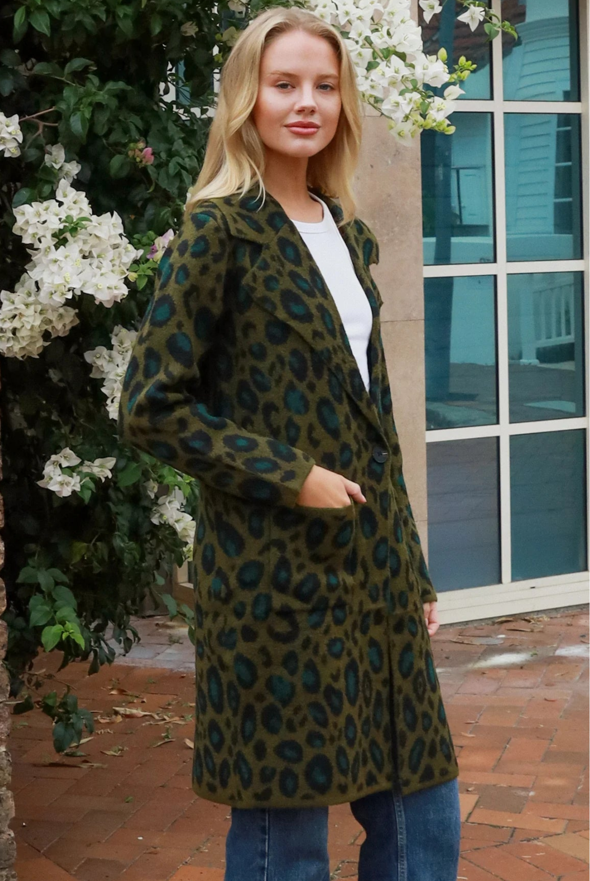 CHARLOTTE THE LABEL | SABA ANIMAL PRINT LONGLINE POCKET CARDIGAN JACKET | Bohemian Love Runway