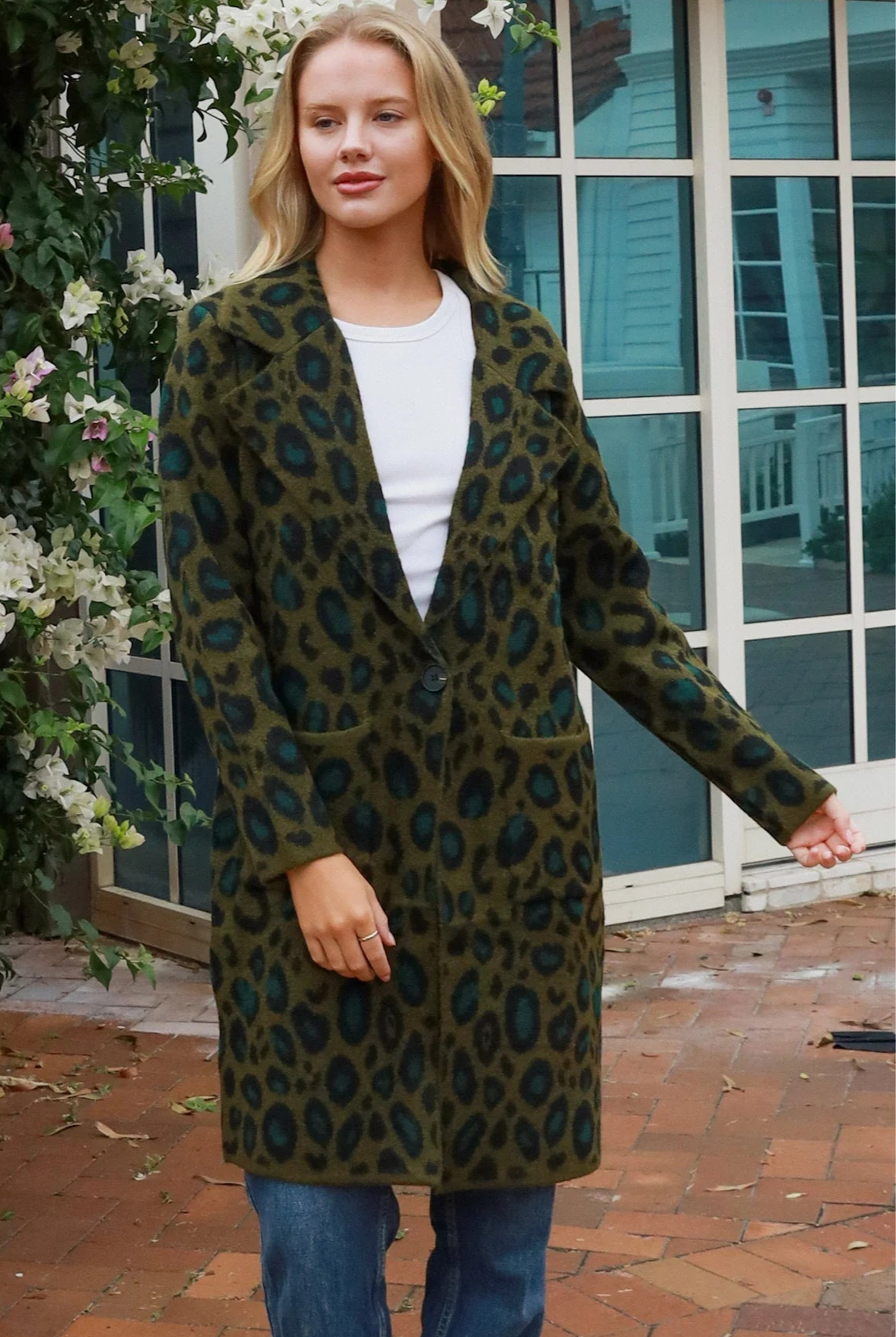 CHARLOTTE THE LABEL | SABA ANIMAL PRINT LONGLINE POCKET CARDIGAN JACKET | Bohemian Love Runway