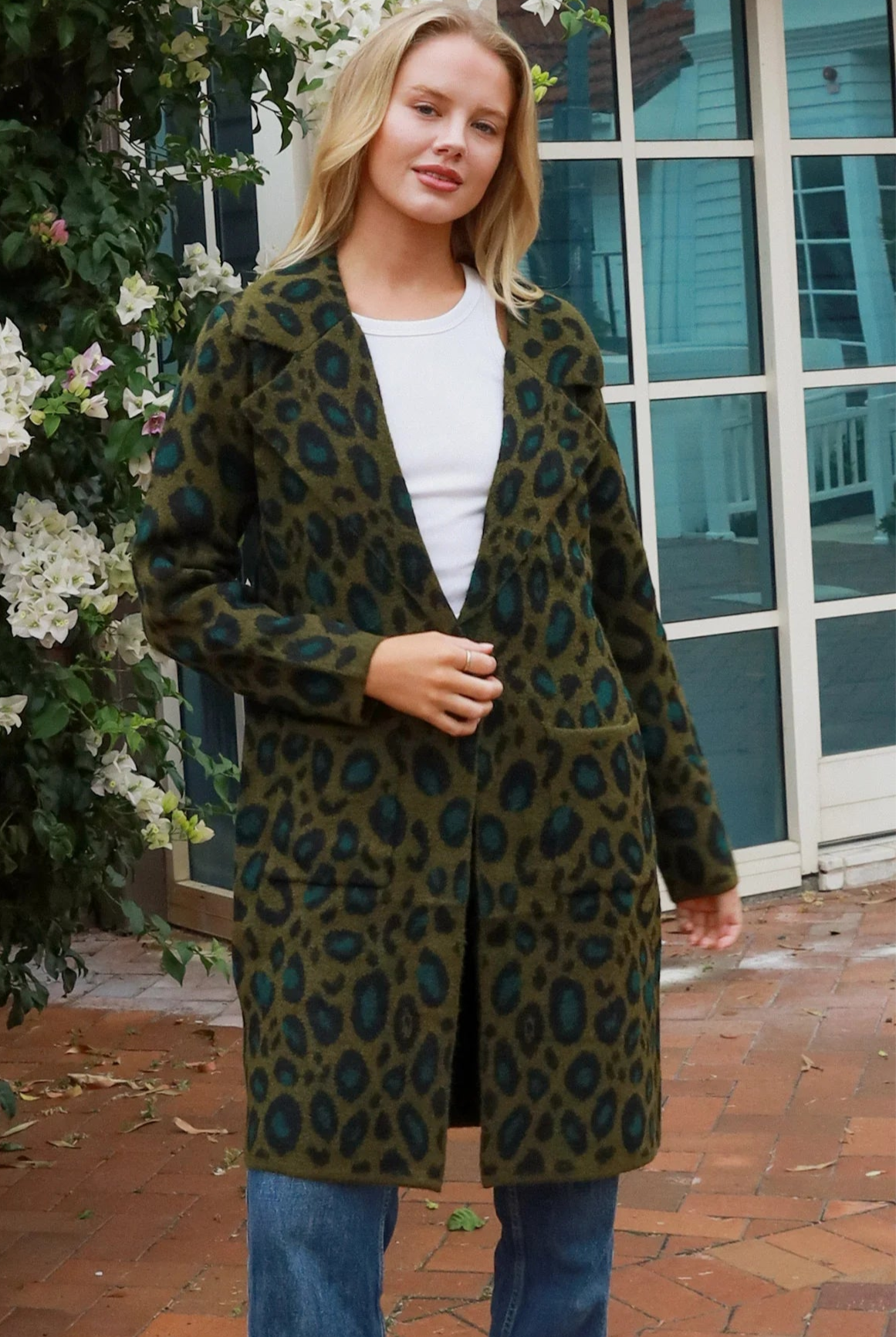 CHARLOTTE THE LABEL | SABA ANIMAL PRINT LONGLINE POCKET CARDIGAN JACKET | Bohemian Love Runway