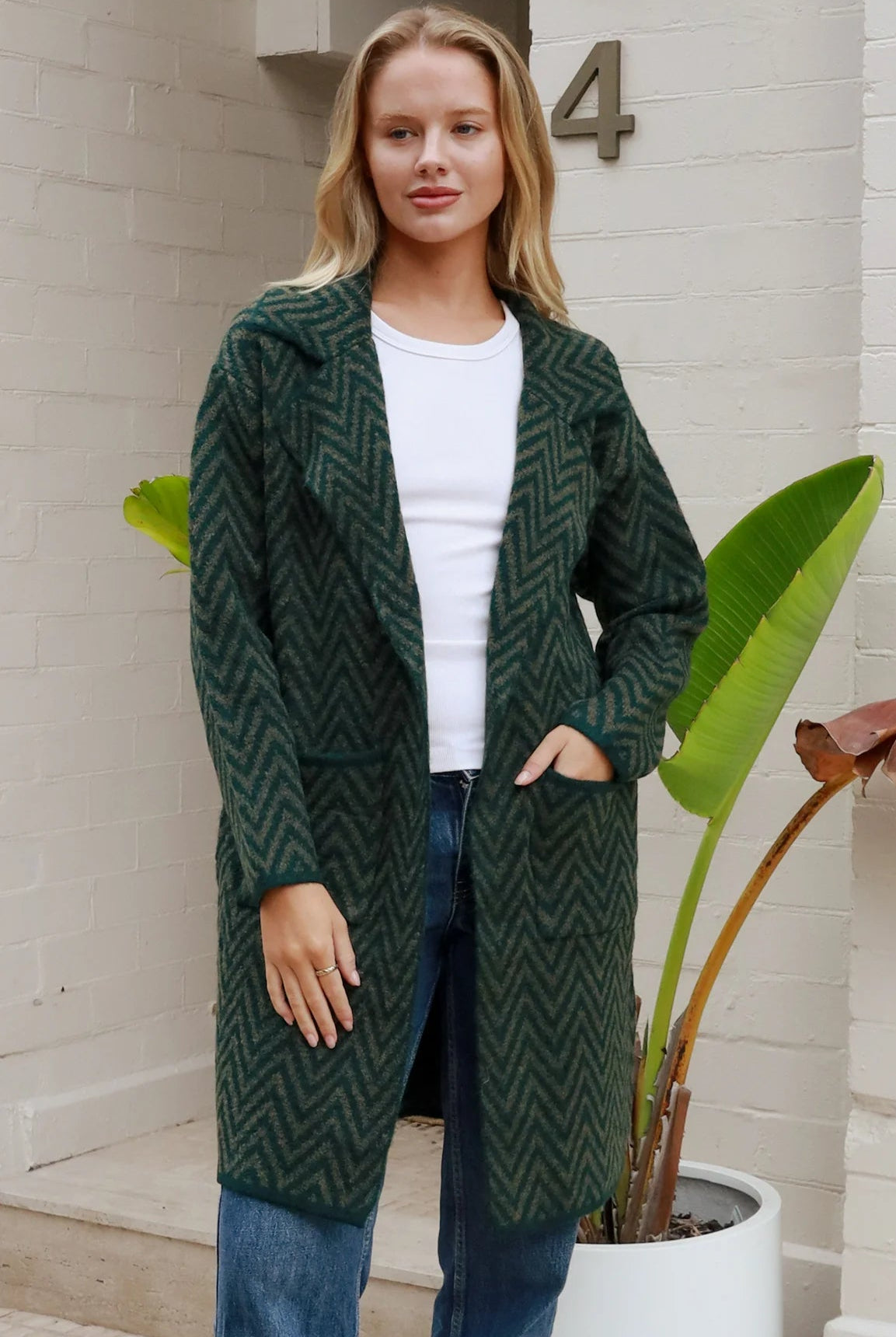 CHARLOTTE THE LABEL | KIA KNIT JACKET EMERALD | Bohemian Love Runway