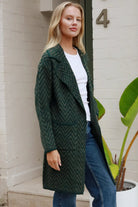 CHARLOTTE THE LABEL | KIA KNIT JACKET EMERALD | Bohemian Love Runway