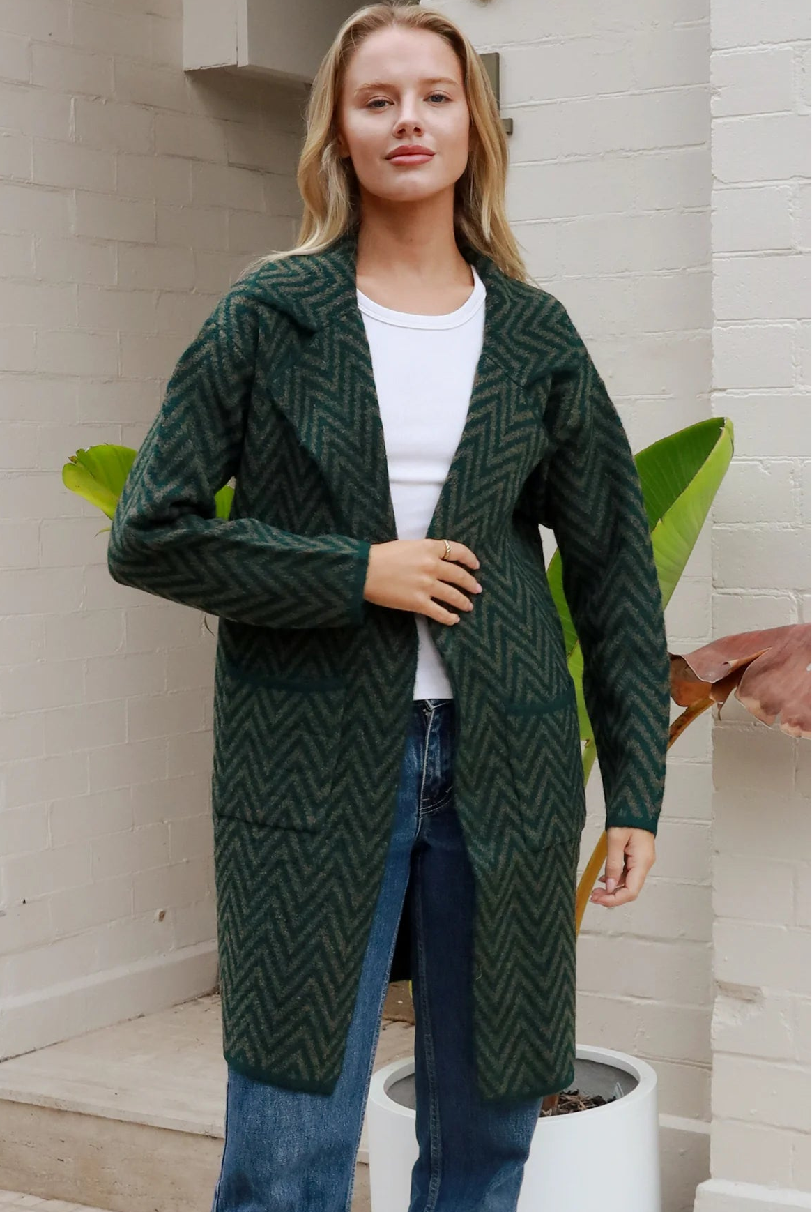 CHARLOTTE THE LABEL | KIA KNIT JACKET EMERALD | Bohemian Love Runway