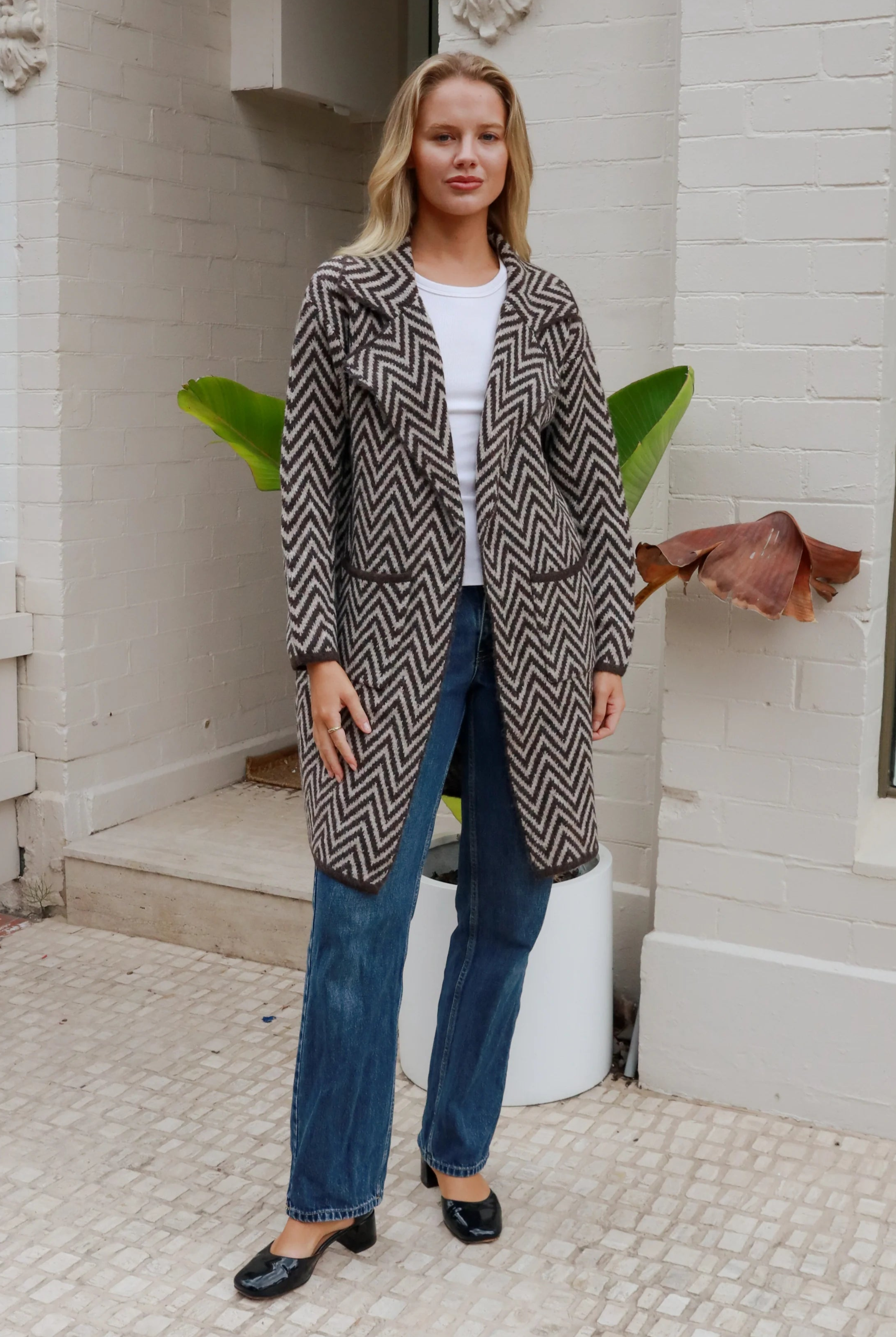 CHARLOTTE THE LABEL | KIA KNIT JACKET CHOCOLATE | Bohemian Love Runway