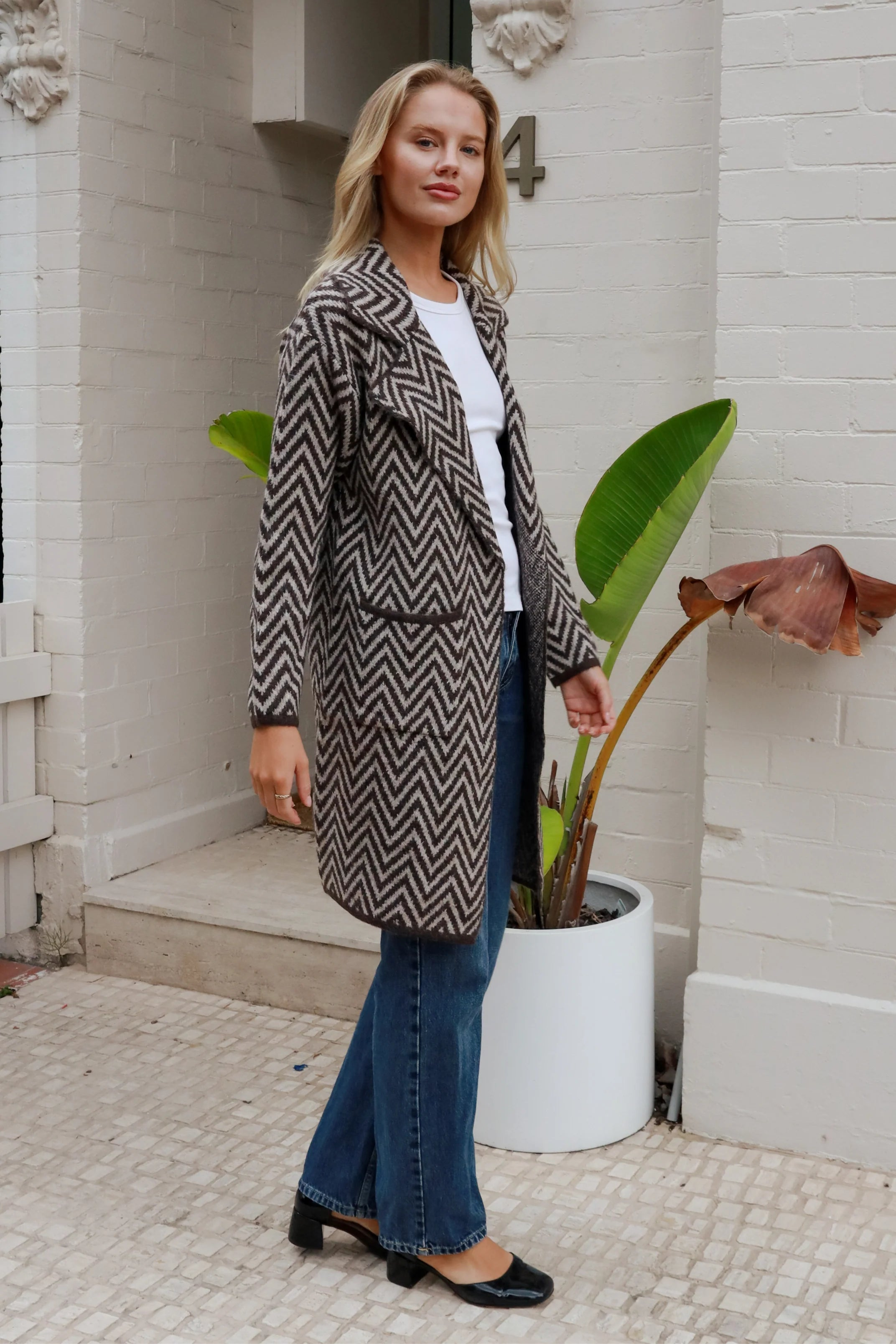 CHARLOTTE THE LABEL | KIA KNIT JACKET CHOCOLATE | Bohemian Love Runway