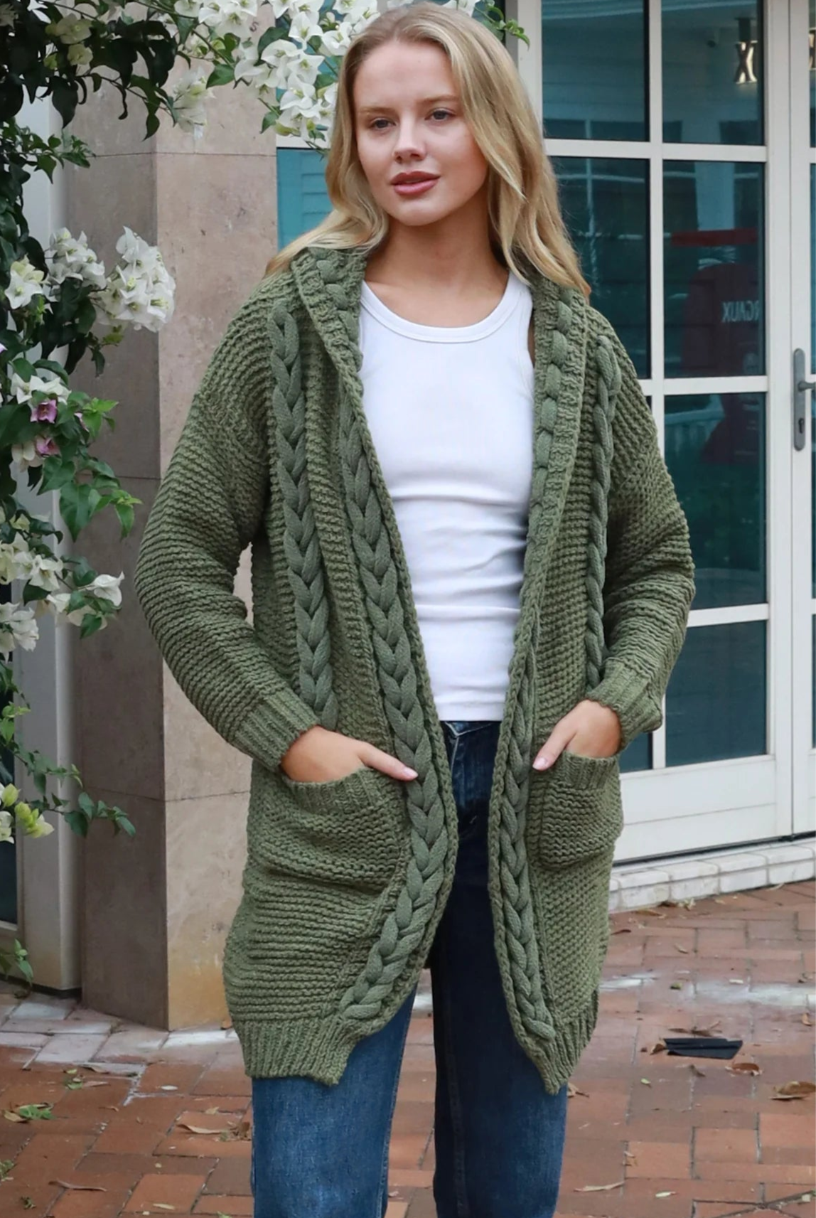 ISABELLA | HARMONY KNIT CARDIGAN OLIVE | Bohemian Love Runway