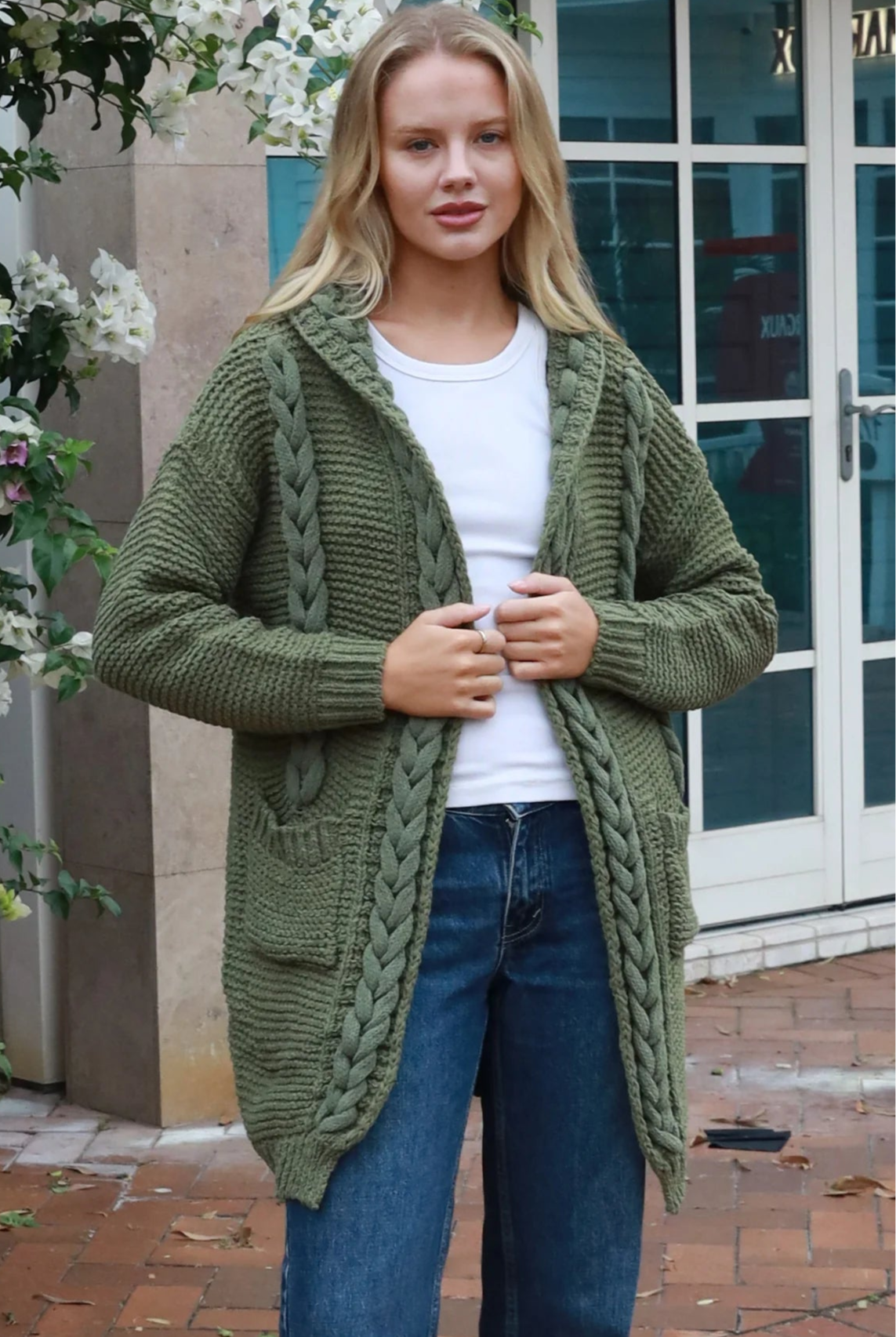 ISABELLA | HARMONY KNIT CARDIGAN OLIVE | Bohemian Love Runway